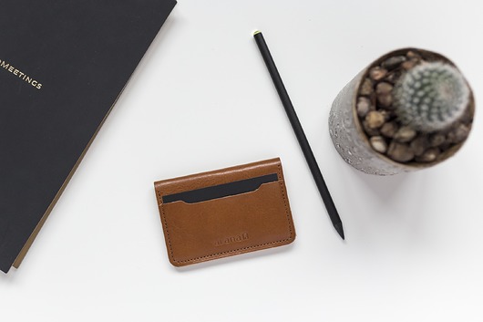 Skórzane mini portfel na karty płatnicze Alana Leather Studio