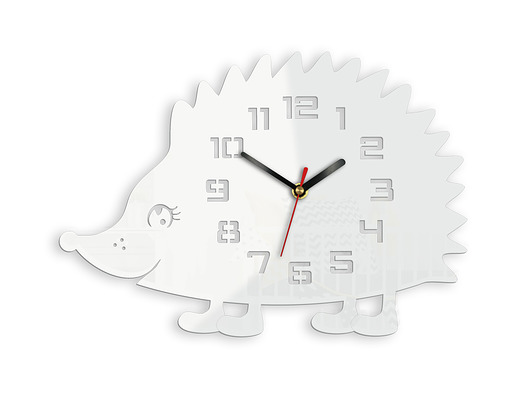 Zegar ścienny Jeż Biały 30cm ModernClock