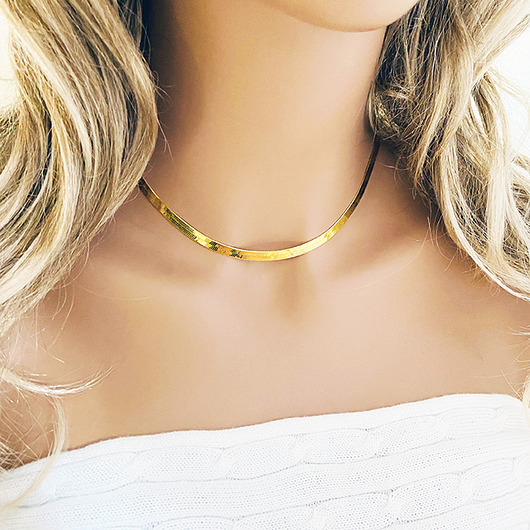 bransoletki złote Złoty naszyjnik szeroki łańcuszek