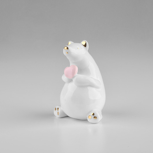 figurki i rzeźby Porcelanowy niedźwiadek