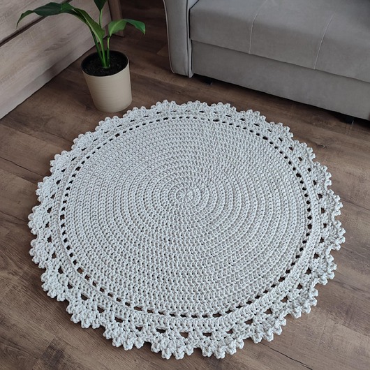 dywany Dywan szydełkowy ze sznurka 110cm