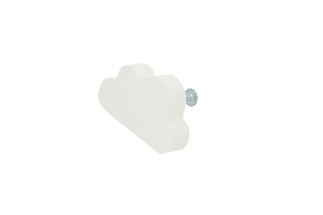 gałki do mebli Gałka do mebli Chmurka drewniana biała