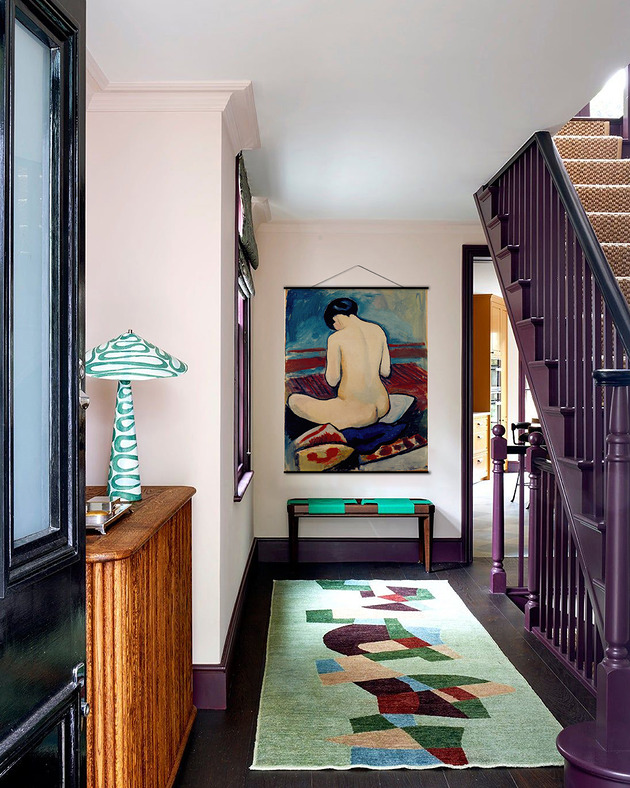 grafiki i ilustracje Duży obraz na płótnie -Siedząca nago z poduszką - August Macke.