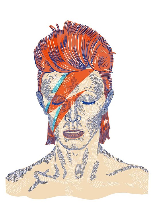 Plakat Bowie  Tiri riri
