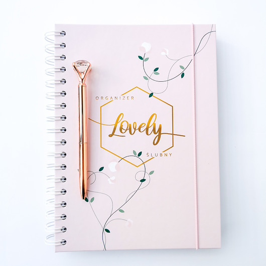 kalendarze i plannery Planer Ślubny Organizer Lovely B5 + długopis