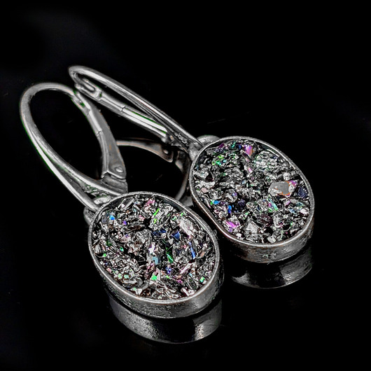 kolczyki srebrne Kolczyki srebrne glamour- eleganckie karborundy