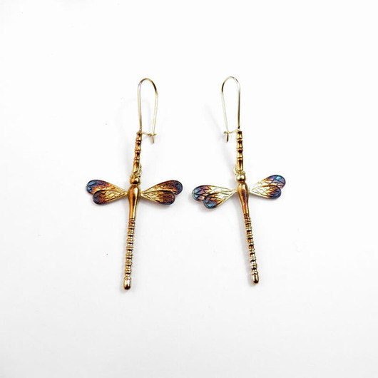 kolczyki srebrne Ważki W3II - kolczyki srebrne