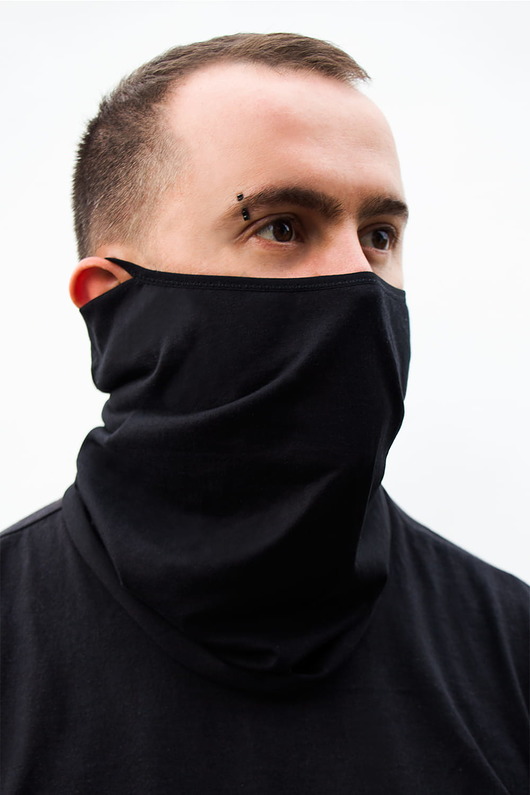 maseczki ochronne Maseczka/ Komin wielofunkcyjny czarny 3w1 bawełna