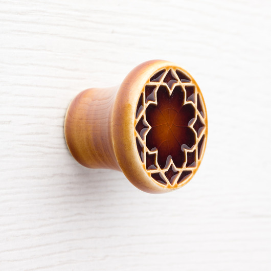 gałki do mebli Gałka do mebli, brązowo-miodowa, wz.3