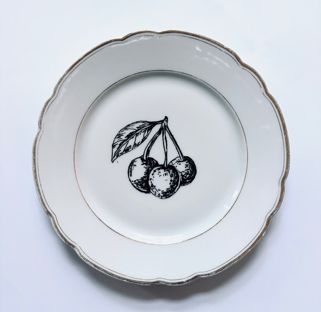 Ozdoby na ścianę Czereśnie  rycina