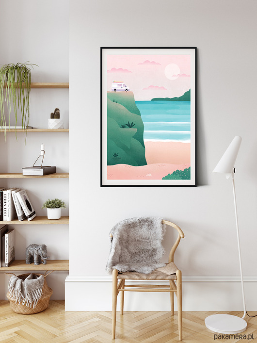 plakaty Plakat Kamper na klifie