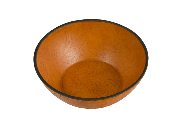 kosze do przechowywania Skórzana misa 100% Hand Made dekoracja rękodzieło
