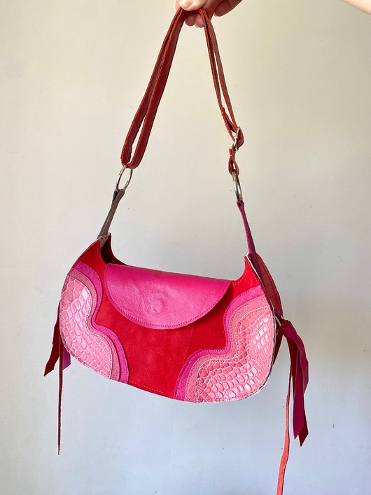 torby na ramię Skórzana torebka handmade z upcyklingu