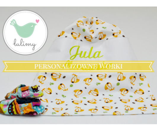 Worek do przedszkola. Worek z imieniem. tulimy