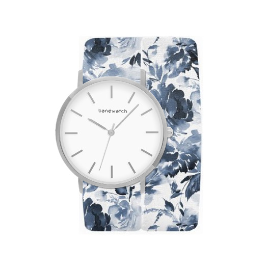 zegarki damskie Zegarek damski wiązany - Floral touch - Tarcza Srebrna