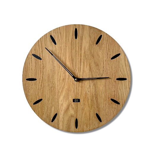 zegary Minimalistyczny zegar ścienny z litego dębu
