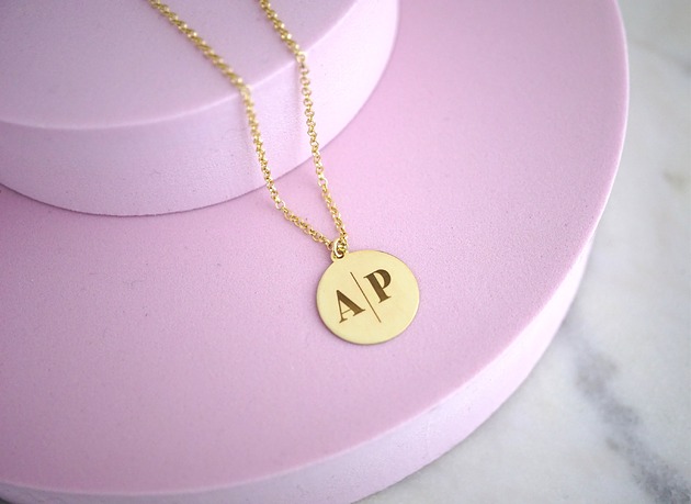 złote naszyjniki Naszyjnik personalizowany z dwoma literami pr. 925