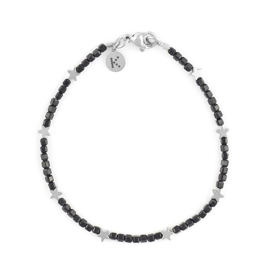 bransoletki - inne Bransoletka z gwiazdkami - czarny Spinel
