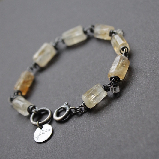 bransoletki z kamieni naturalnych Bransoletka szampański cytryny