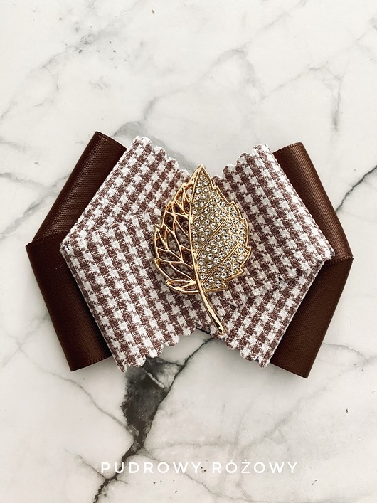 broszki Brosza z liściem ze ślicznym liściem z kryształków Liść