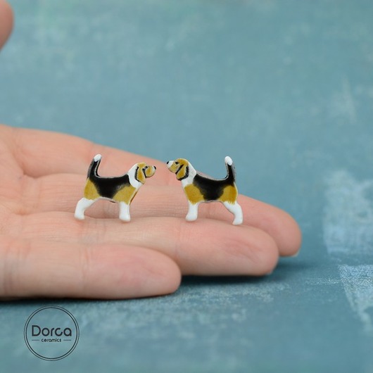 Beagle mini pieski- ceramiczne sztyfty Dorca