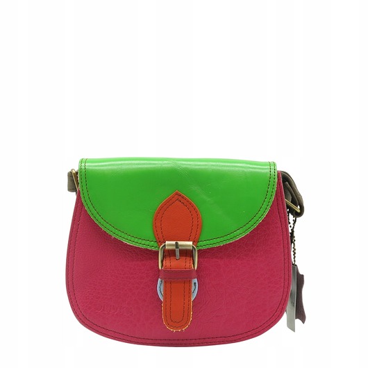 torby na ramię Damska listonoszka skórzana ze skrawków elegancka poręczna eko OLIVKA