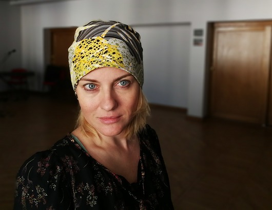 czapka damska dzianina wzorzysta przejściówka ruda klara