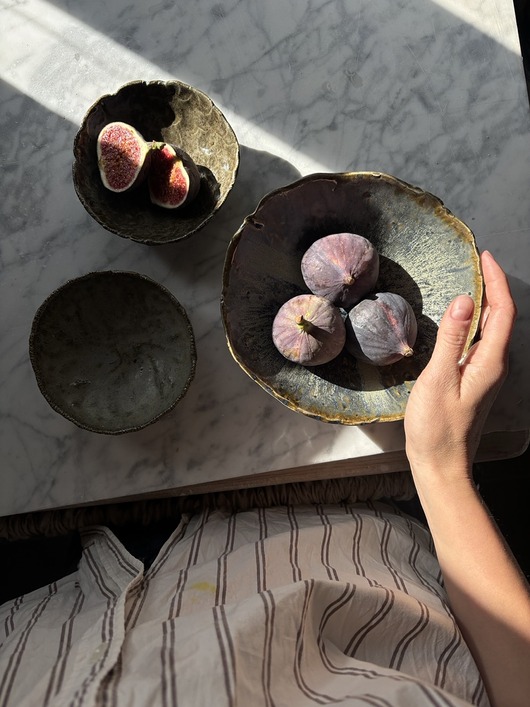 talerze, miski Ceramiczna Misa XXL na Sałaty i Owoce Marble Effect