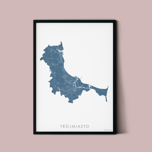 Mapa plakat - Trójmiasto Mappy Maps