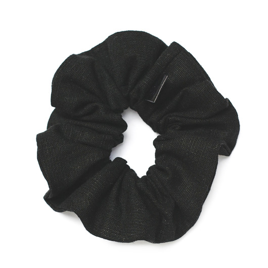 Gumka SCRUNCHIE lniana czarna TWISTED FORM