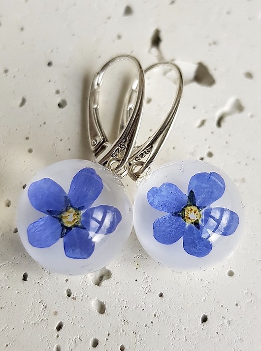 Kolczyki z niezapominajkami Grol Jewellery
