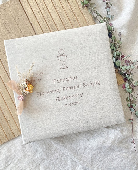 kartki na komunię Album  Pamiątka Komunii Świętej - kielich
