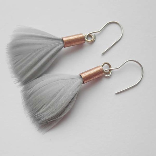 kolczyki z piórami PIÓRKO kolczyki