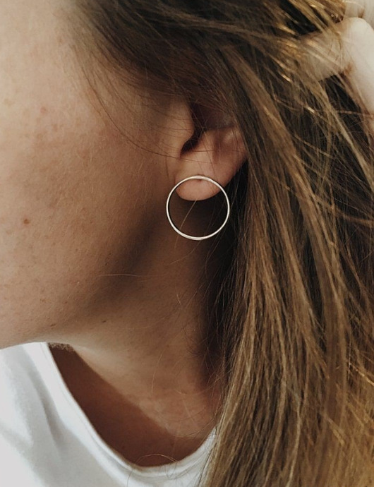 kolczyki pozłacane Kolczyki srebrne koła ringi