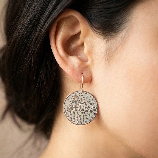 kolczyki srebrne Graficzne kolczyki srebrne koła