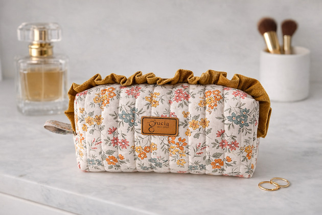kosmetyczki Kosmetyczka z falbanką