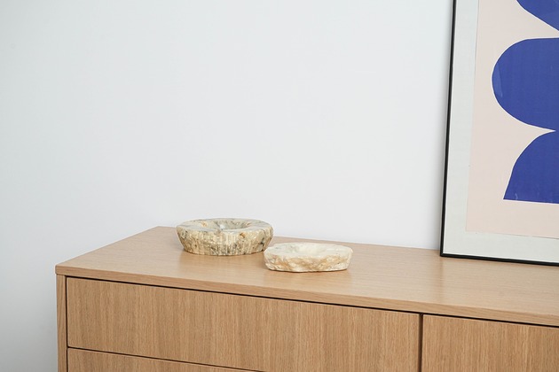 podkładki do kuchni Popielnica z onyksu, włoski design, lata 70, produkcja: Włochy