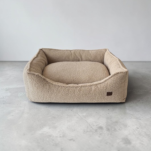 legowiska dla psów i kotów Legowisko Kanapa Boucle Beżowe Premium S zdejmowany pokrowiec