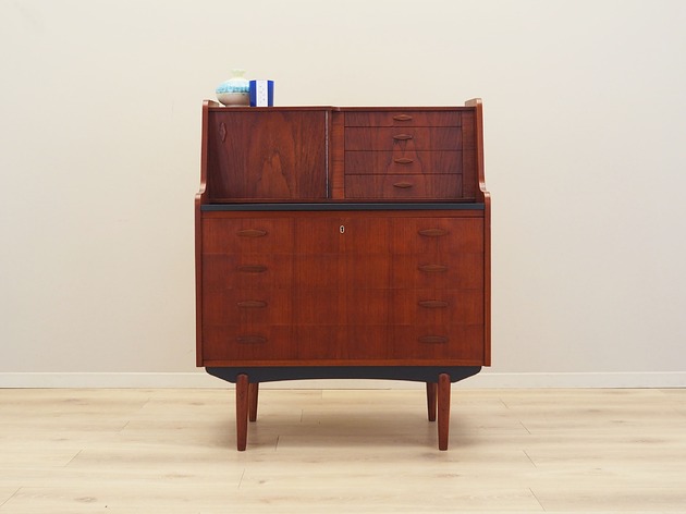 biurka Sekretarzyk tekowy, duński design, lata 70, produkcja: Dania