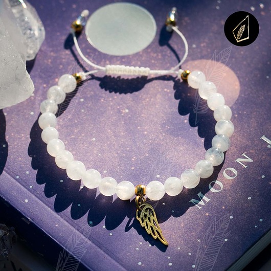 Kamień Księżycowy Bransoletka Moonstone Moon AstroSiostra
