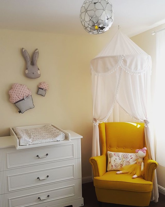 Baldachim dla księżniczki Flower Ecru Lovely Studio