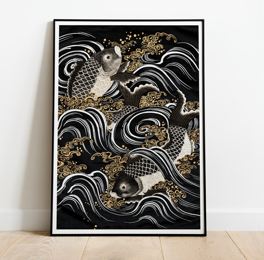plakaty Plakat japoński KOI FISH