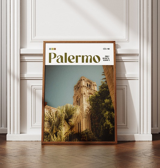 plakaty Minimalistyczny plakat Palermo Włochy 