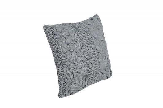 Poduszka Cosy II szara knitted dziergana 45cm Home Design