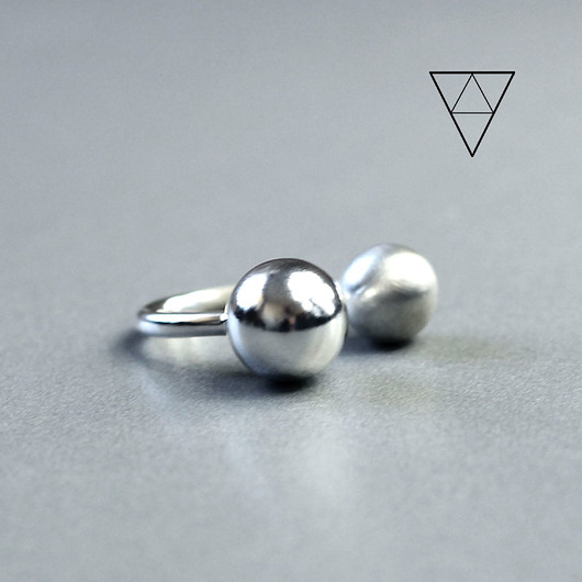 Minimalistyczny pierścionek z kulami Orbital XI SHAMBALA