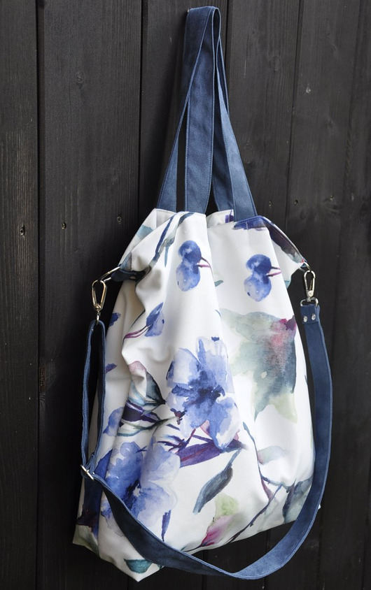torby XXL Torbay hobo XXL - print, akwarelowe kwiaty