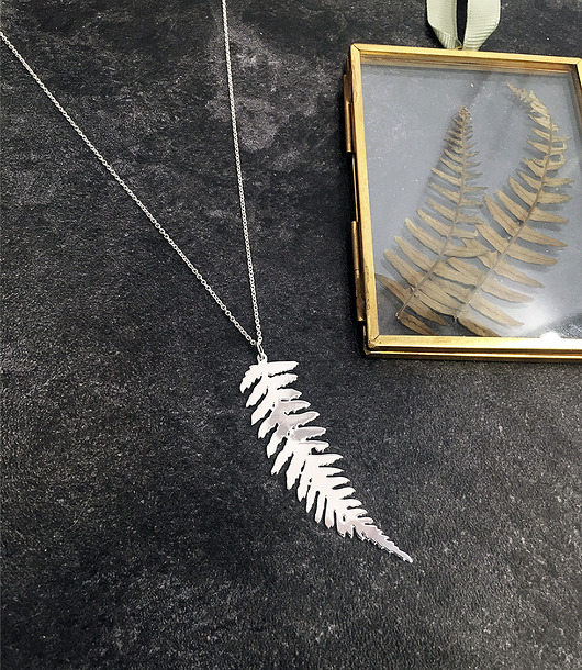  Liść paproci / Silver Fern leaf - Naszyjnik BOSKE