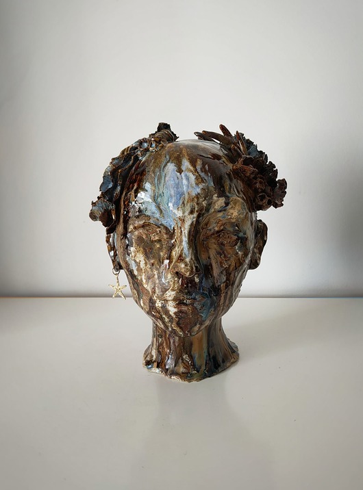 figurki i rzeźby Syrena z morskich głębin - rzeźba ceramiczna