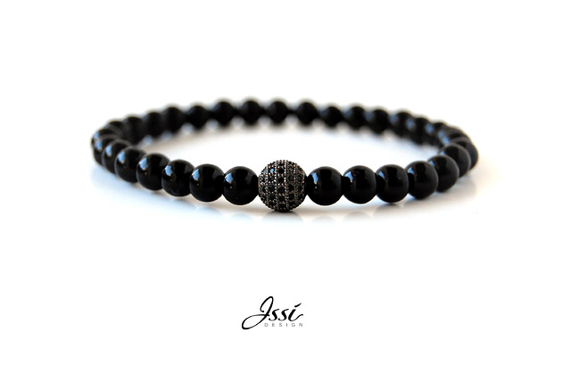 bransoletka męska BLACK BALL- unikat ISSI Jewelry