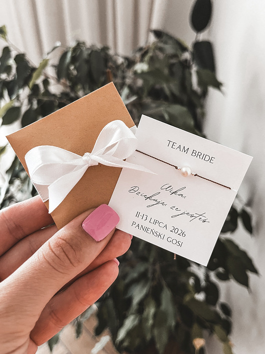 bransoletki z kamieni naturalnych Bransoletki Team Bride petite prezent wieczór panieński
